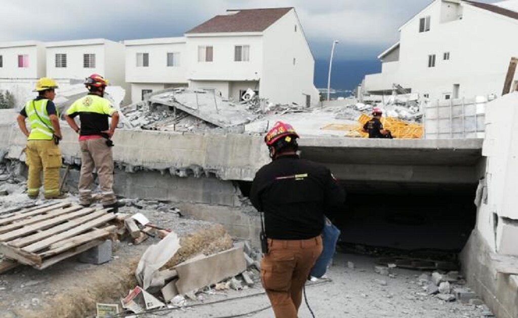  Reportan derrumbe en Monterrey; hay al menos 10 personas atrapadas