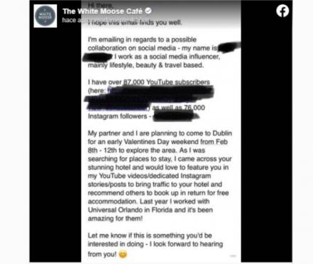 Desde comidas hasta televisores: Influencers exhibidos por querer todo gratis