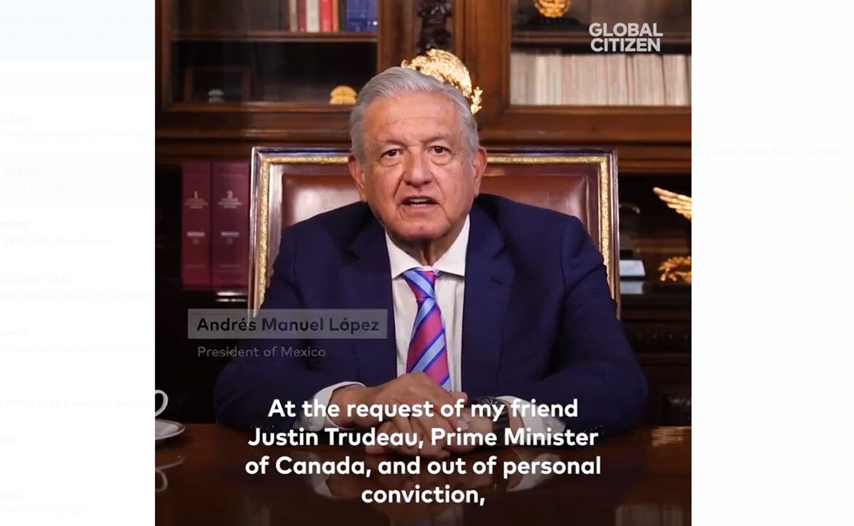 AMLO urge a solución pacifica a la "absurda guerra" entre Rusia y Ucrania. Foto: Captura de video
