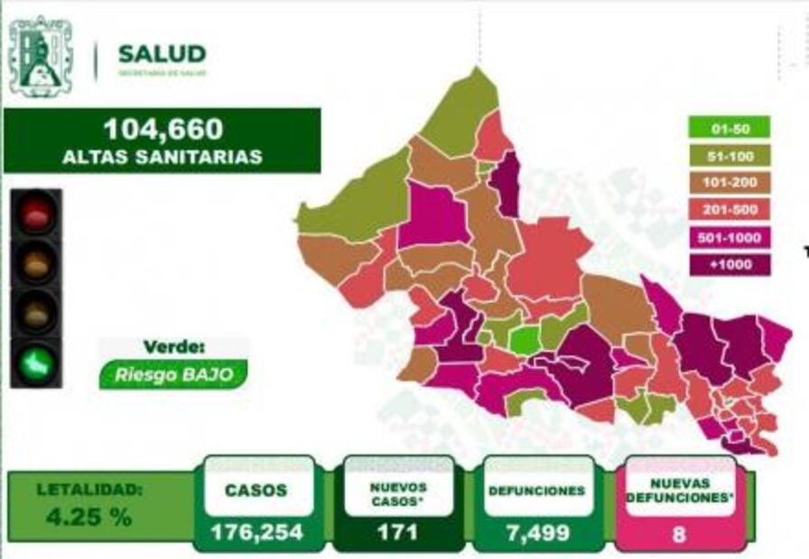 SLP registra 171 casos de Covid-19 en 24 horas; registra baja afluencia módulo de vacunación 