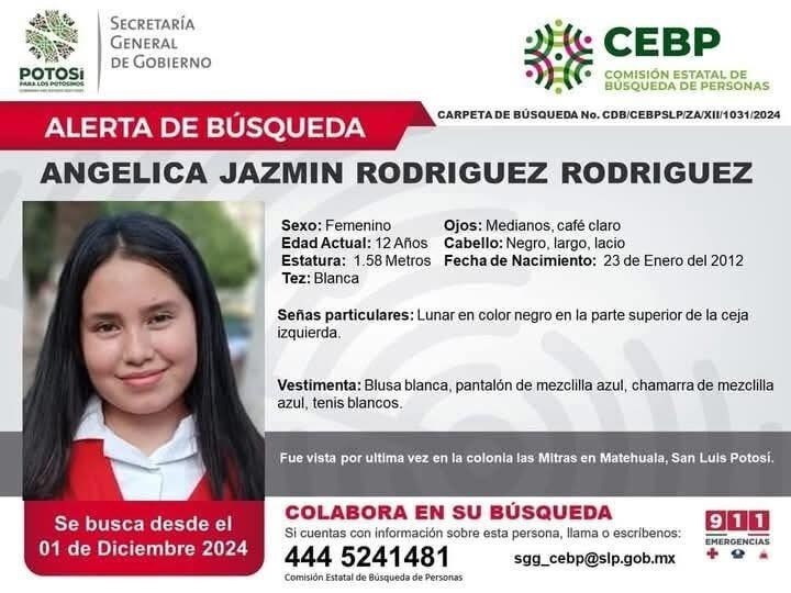 Desaparecen 3 hermanitos en Matehuala; no se sabe de ellos desde 1 de diciembre. Foto: Especial