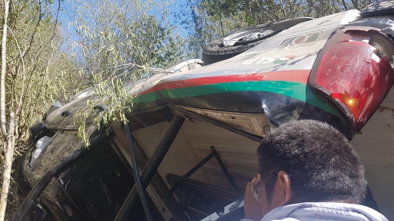 Fallece agente estatal que sufrió volcadura