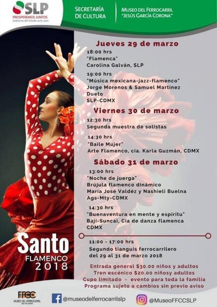 Invita Museo del Ferrocarril a presenciar “Santo Flamenco 2018”