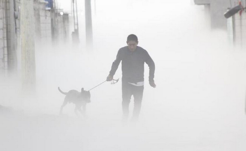  Regresa a rescatar a su perro en medio de la nube de gas en Puebla