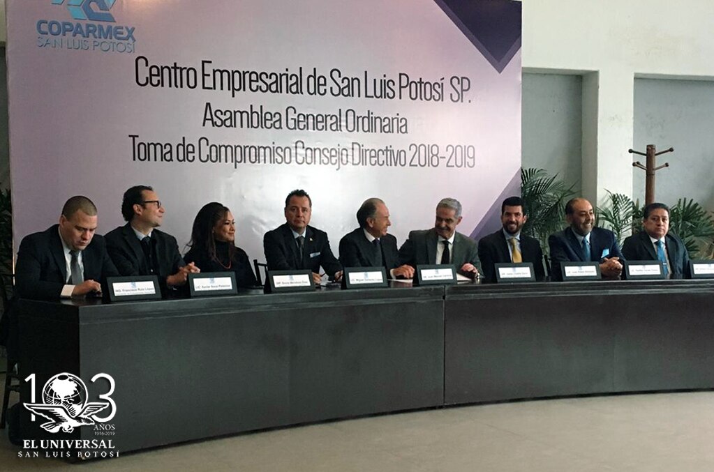 Rinde protesta directiva de Coparmex 2018 - 2019