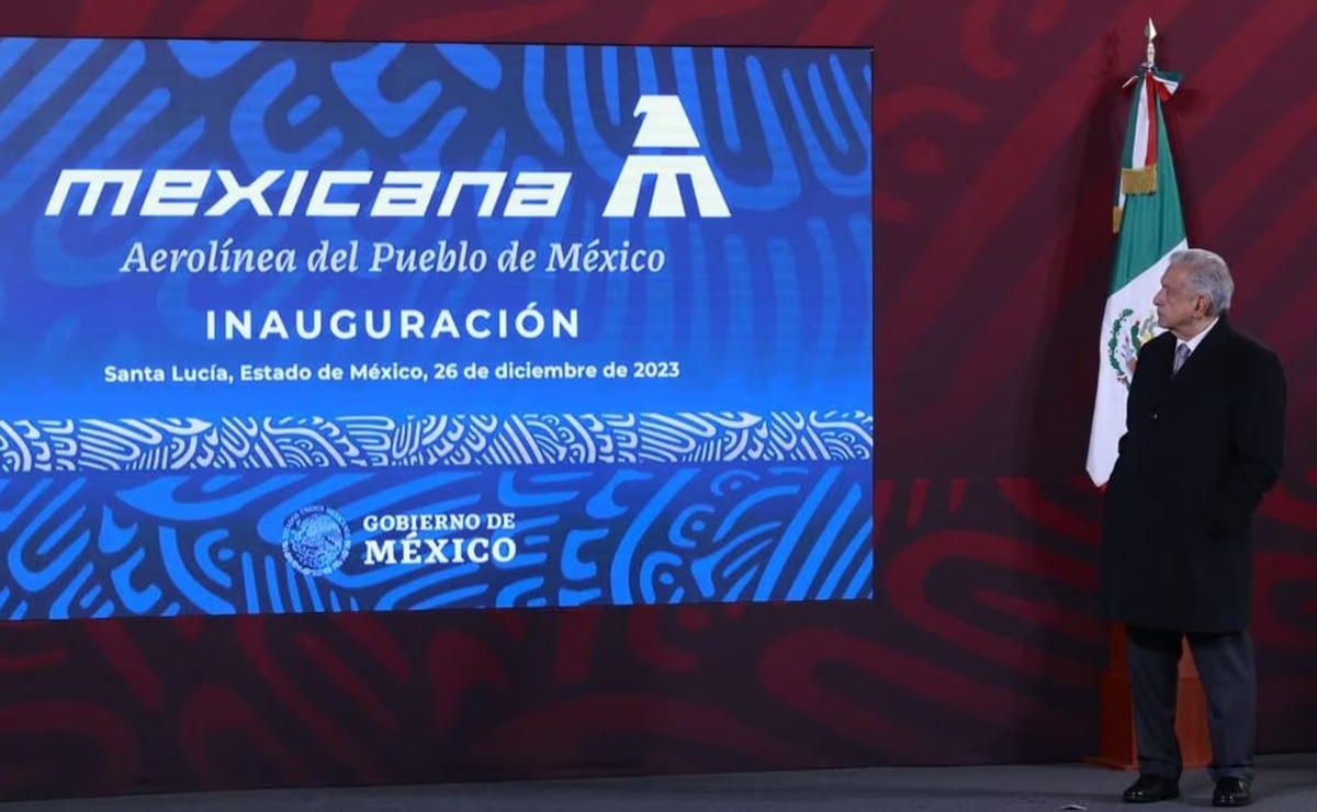 AMLO inaugura Mexicana de Aviación desde Palacio Nacional