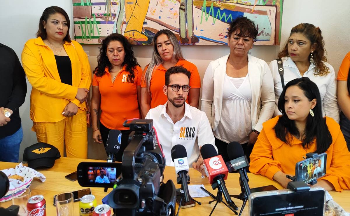 ”Es un claro acto de desesperación, sabiendo que San Luis Potosí está viendo e identificando una propuesta local, genuina y ganadora en nuestro municipio”, señaló el candidato Sebastián Pérez. Foto: Regina Arellano