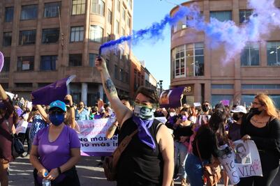 Más de 10 mil mujeres marcharon en SLP; exigen justicia para víctimas de feminicidio