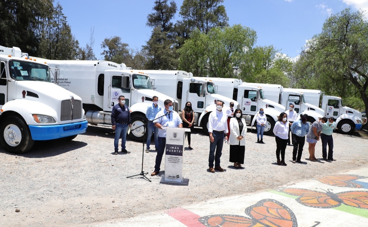 Capital de SLP presta camiones de basura a seis municipios