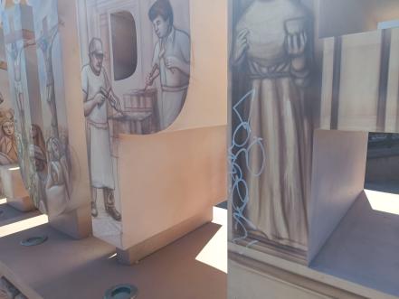 Vandalizan letras monumentales del Barrio de San Juan de Guadalupe en SLP