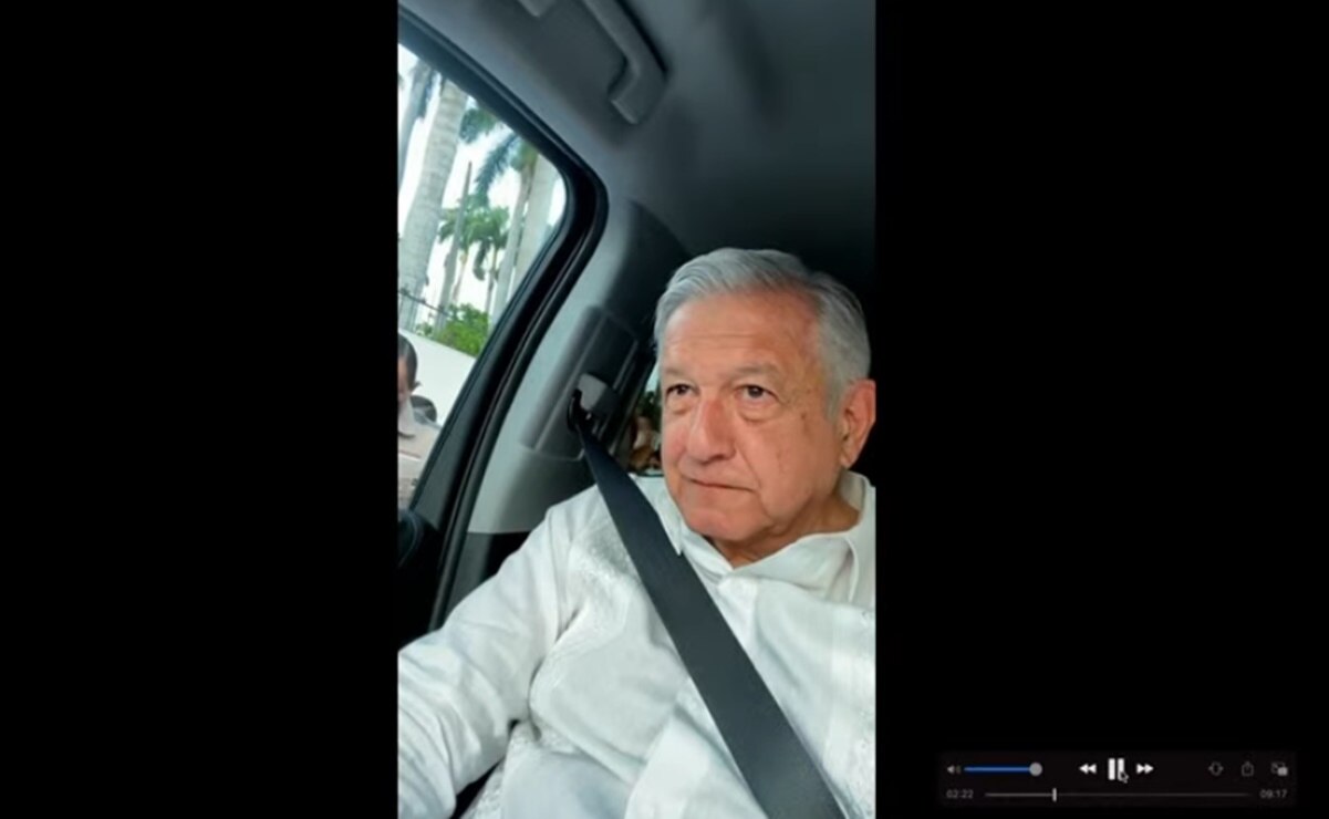 No puedo someterme a chantajes, dice AMLO al dar la mañanera desde camioneta por bloqueo de la CNTE