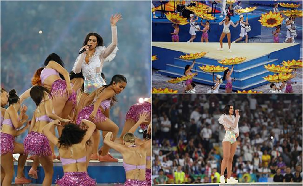 Dua Lipa deslumbra con su show en la Champions