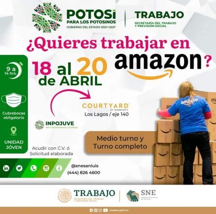 ¿Buscas chamba? Amazon abre jornada reclutamiento para centro de distribución en SLP