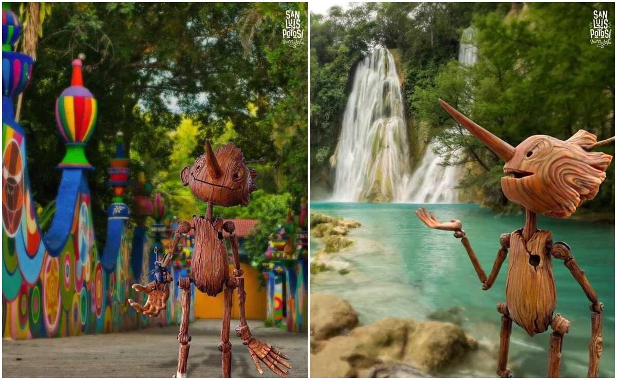 Pinocho recorre pueblos y parajes naturales potosinos; "me encantó", dijo sin crecerle la nariz