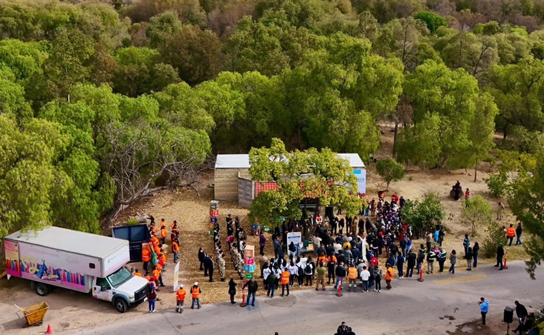 Inauguración de la Biblioteca de la Basura en la capital de SLP. Foto: Especial