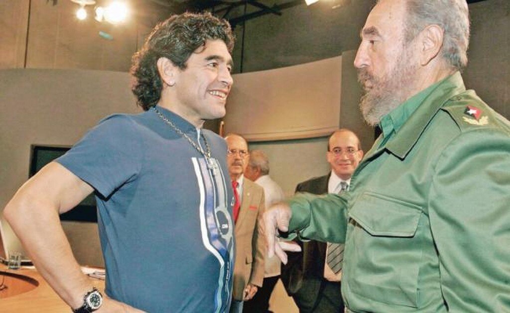 El Pelusa fue protegido de Fidel Castro, ex presidente de Cuba. Foto: EFE