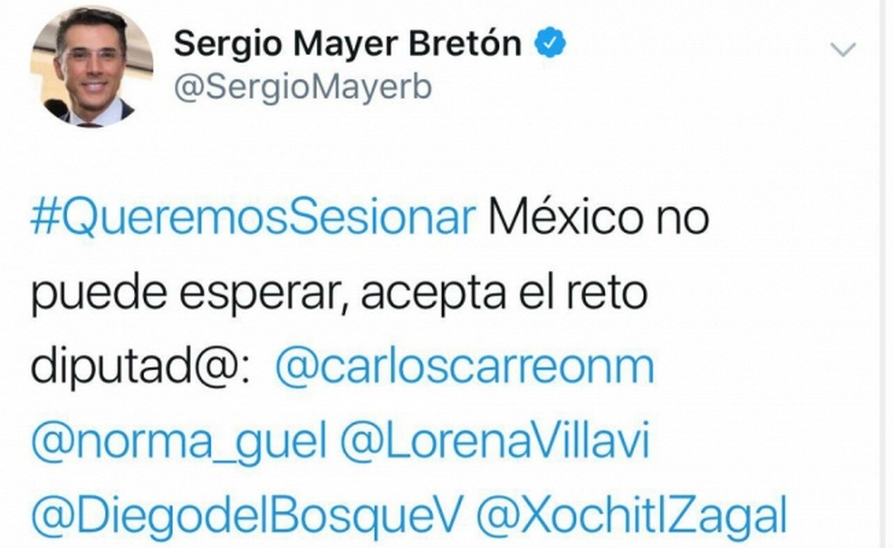 Lanzan diputados reto #QueremosSesionar en redes