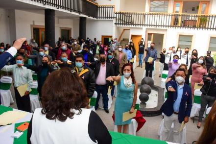 Presenta Leonor Noyola a los nuevos directores del Ayuntamiento en Soledad