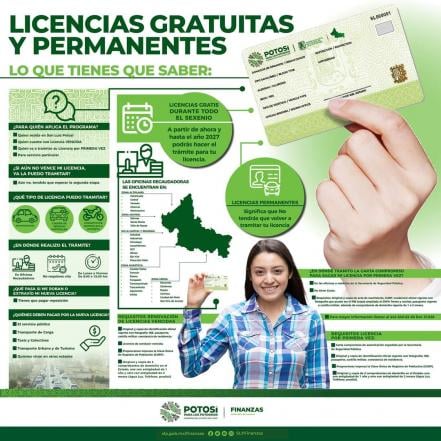 Todo sobre la licencia de conducir gratis y permanente de SLP