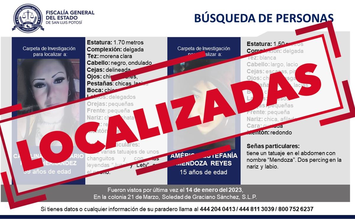 Localizan sanas y salvas a dos mujeres reportadas como desaparecidas en Soledad 