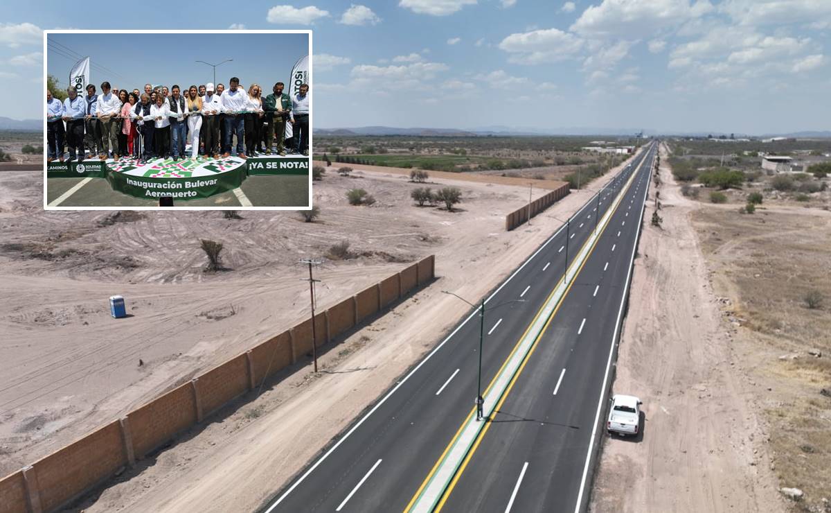 Gobernador inaugura obra vial hacia Aeropuerto de SLP; beneficiará a industria y a los potosinos, dice
