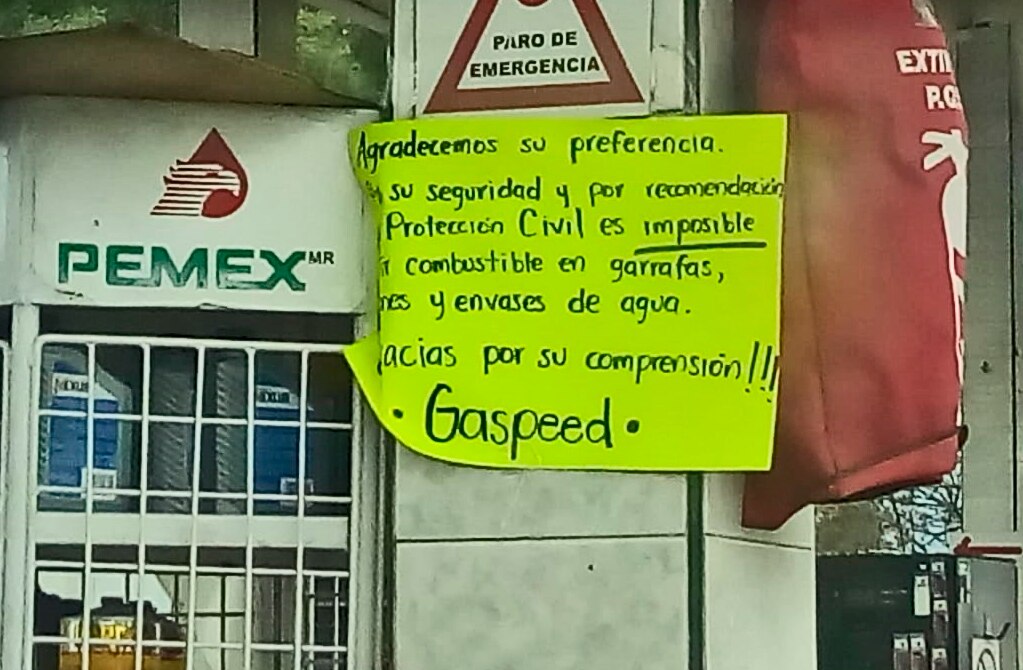 Foráneos ya no pueden llevar gasolina en garrafas 