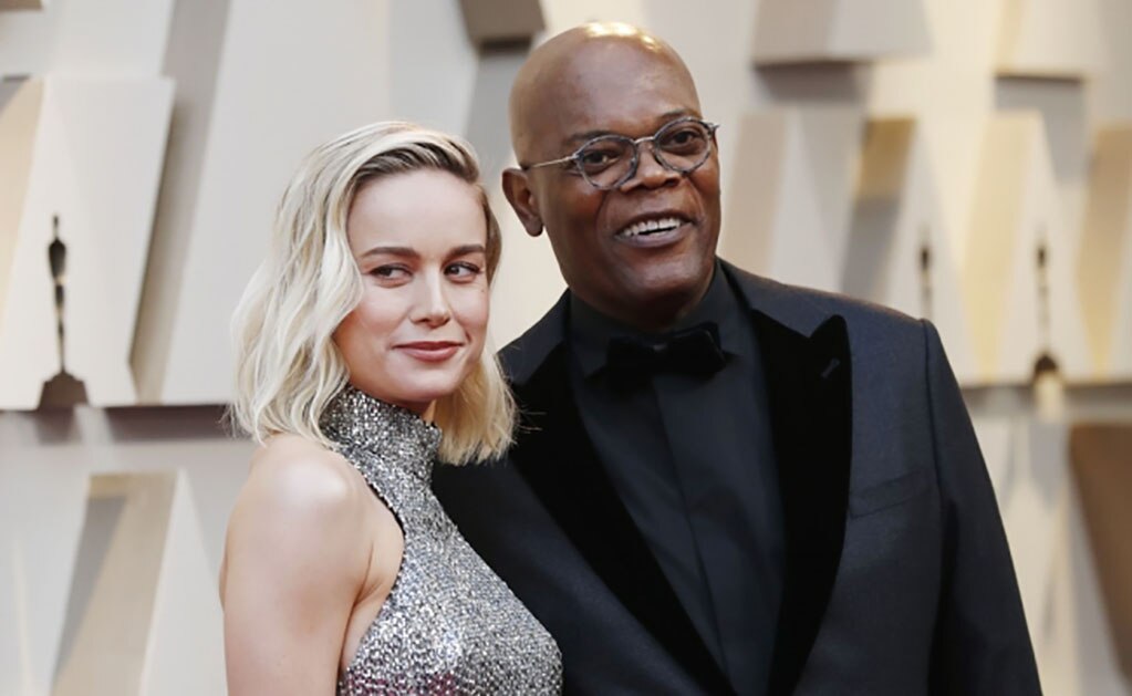 Brie Larson y Samuel L. Jackson. Foto: Reuters