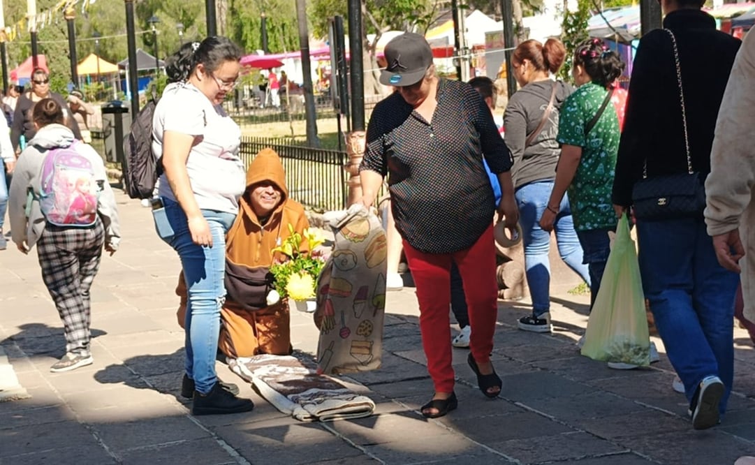 Los peregrinos en la Calzada Guadalupe de SLP. Fotos: Jazmín Ramírez