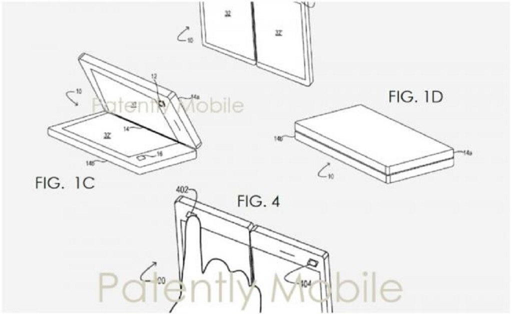 Microsoft patenta teléfono plegable