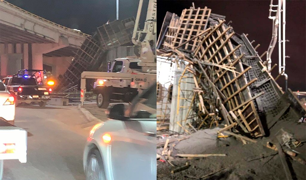 Se desploma brazo en construcción del Distribuidor Juárez