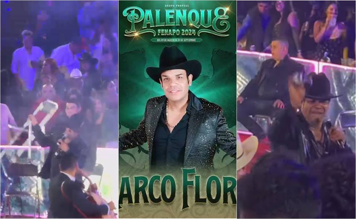 VIDEO | Marco Flores, de Banda Jerez, se descontrola en la Fenapo; golpea a músicos y causa desmanes