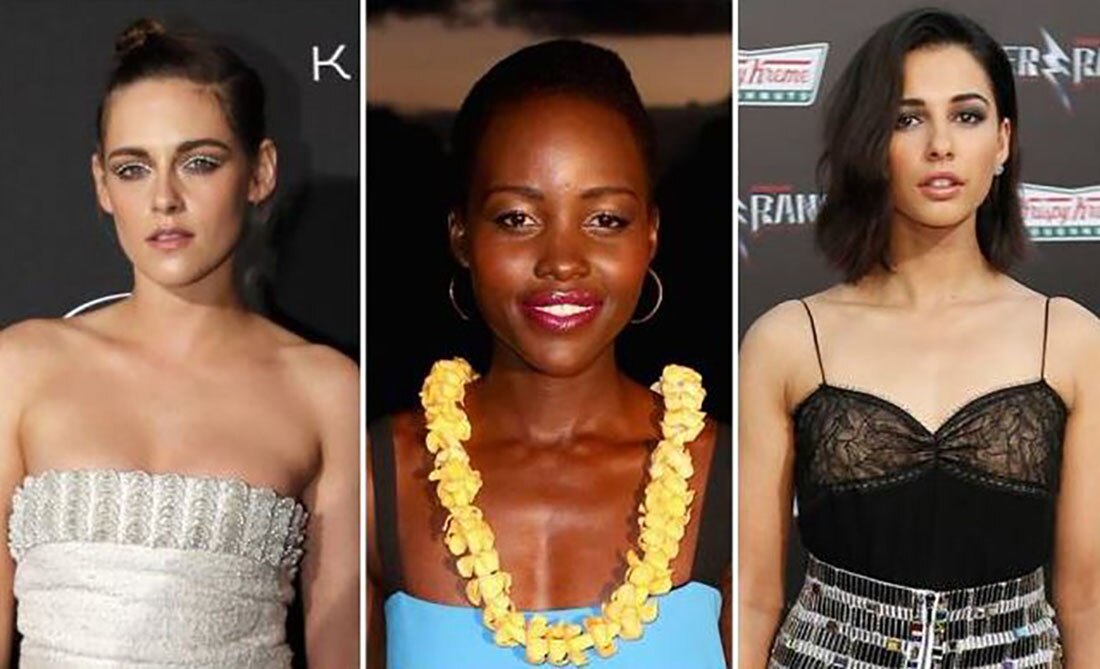 Kristen Stewart, Naomi Scott y Lupita Nyong’o. FOTO: Archivo