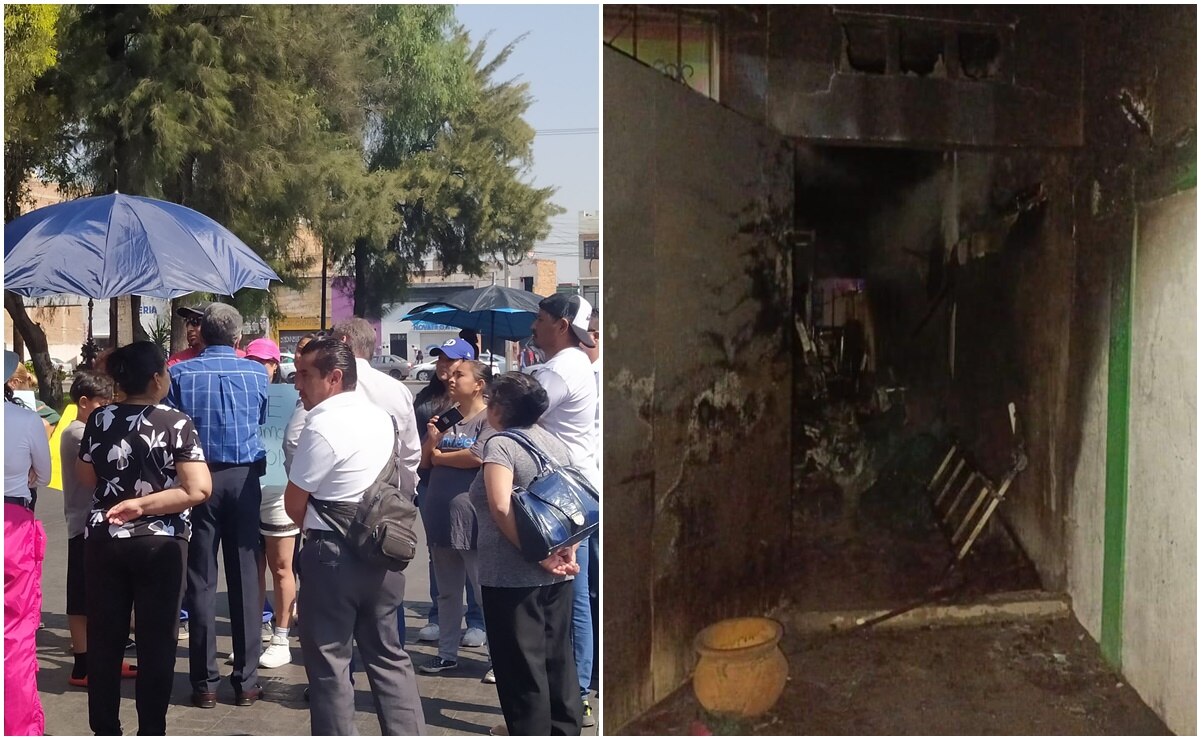 Protestan padres de jardín de niños en SLP para exigir rehabilitación de plantel a 5 meses de un incendio