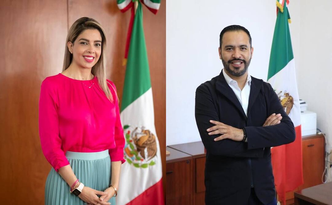 La presidenta de la Mesa Directiva del Sistema DIF Estatal, Ruth González Silva, (Izq.) y el secretario de Desarrollo Social y Regional, Ignacio Segura Morquecho (Der.). Foto: Especial