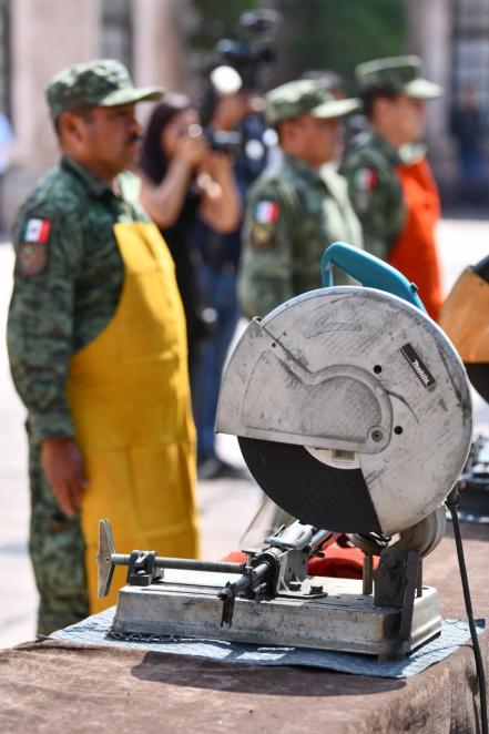 Sedena destruye más de 300 armas decomisadas al crimen en San Luis Potosí