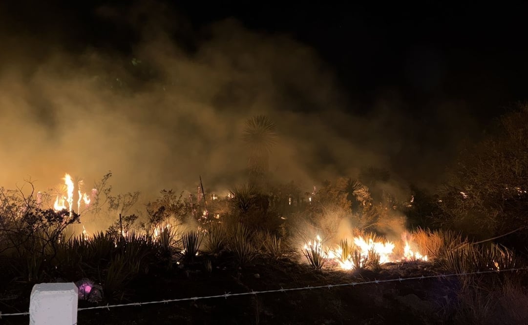 Al menos 25 incendios de gran magnitud se atendieron en SLP el primer fin de semana de marzo. Foto: Especial