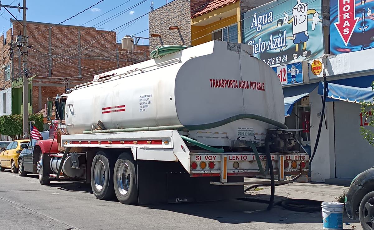 Sin contratiempos entregan agua en SLP a afectados por recorte de El Realito. Foto: Especial