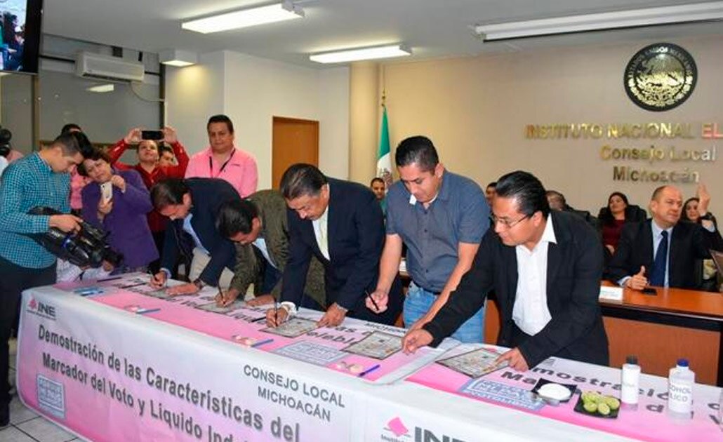 Marcadores para boletas del INE se borran