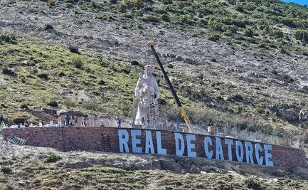 En el cerro del Orégano, Real de Catorce estrena su monumental escultura de San Francisco de Asís