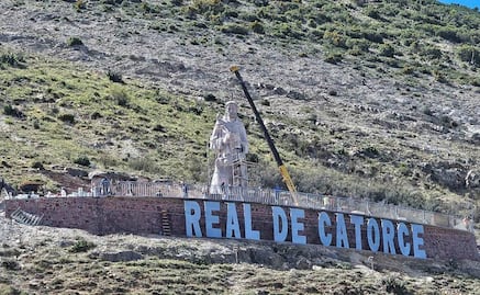 En el cerro del Orégano, Real de Catorce estrena su monumental escultura de San Francisco de Asís