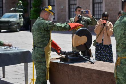 Destruye Sedena en San Luis Potosí casi medio millar de armas