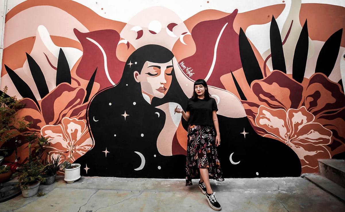 La ilustradora potosina, Moon Venture, es reconocida entre los 100 mexicanos más creativos. Foto: Moon Venture