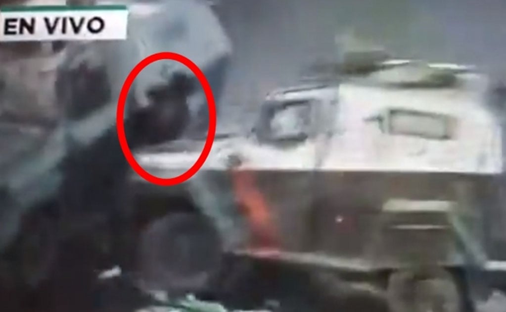 Tanqueta en Chile embiste y aplasta a manifestante; video se hace viral