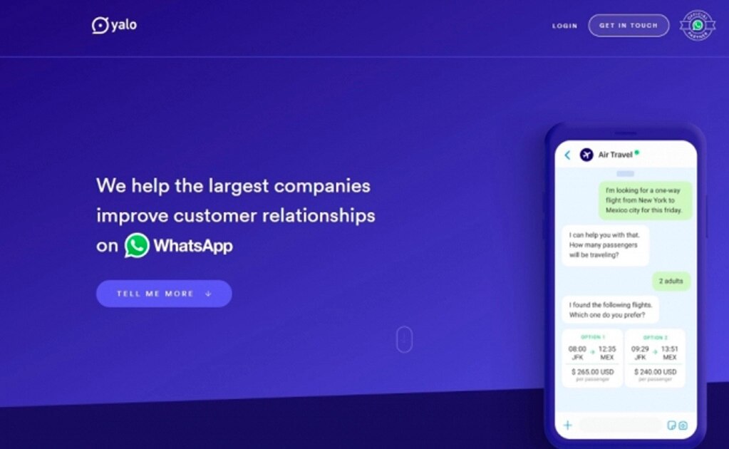 Yalo: Chatbots para WhatsApp y Facebook Messenger