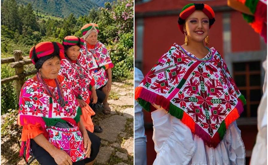 Estos son los elementos que componen al traje tradicional de las mujeres de la cultura tének