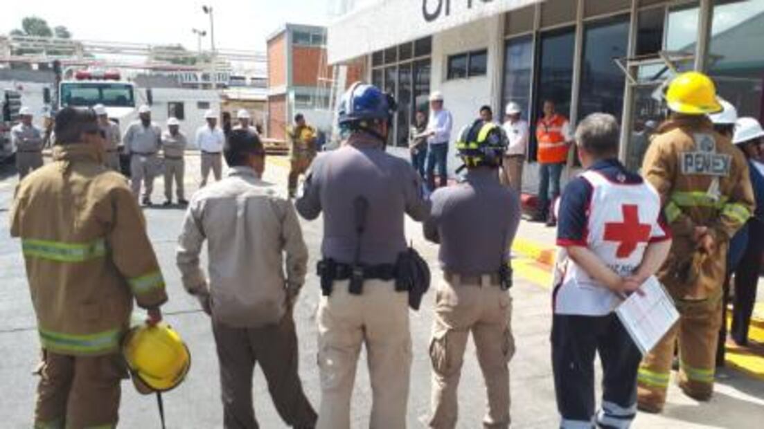 Ayuntamiento de SLP participó en simulacro de incendio en PEMEX