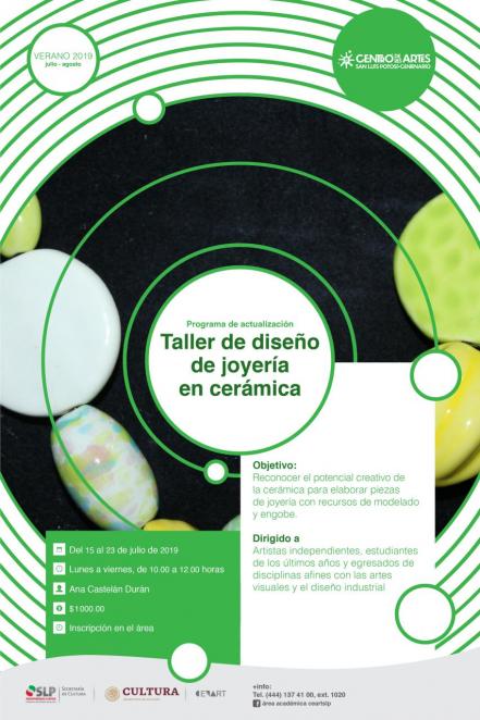 CEART invita al taller de diseño de joyería en cerámica