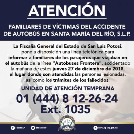 Dan a conocer edades y orígenes de víctimas de autobuzaso