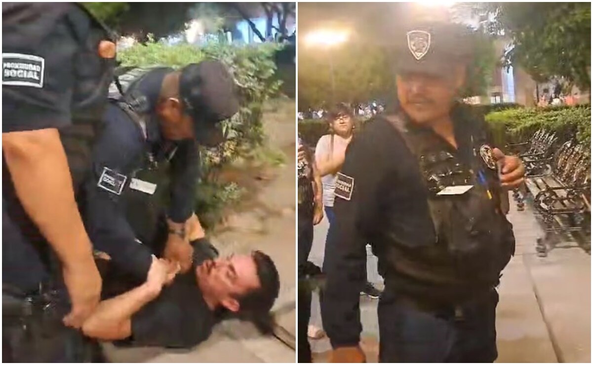 Testigos de la agresión contra el joven exigen castigo para los policías de SLP por discriminación y abuso de autoridad. Fotos: Capturas de video