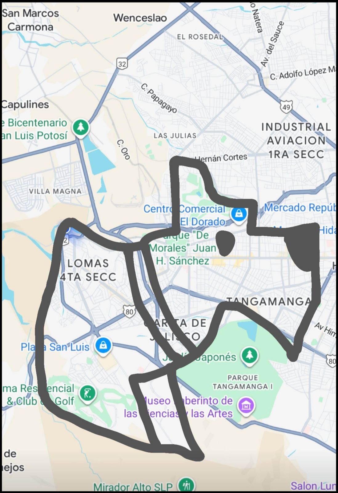 Mapa Schnauzer de SLP